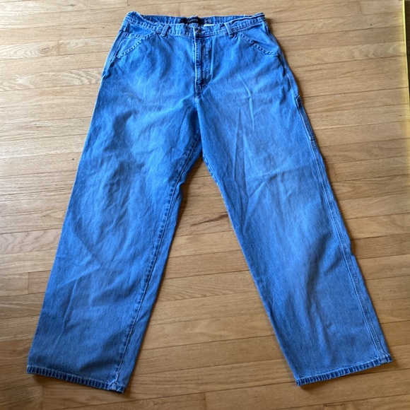 SILVER TAB Vintage 90s light blue Levi’s Carpenter Jeans 36X34 - Picture 8 of 16